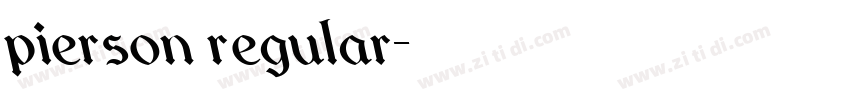pierson regular字体转换